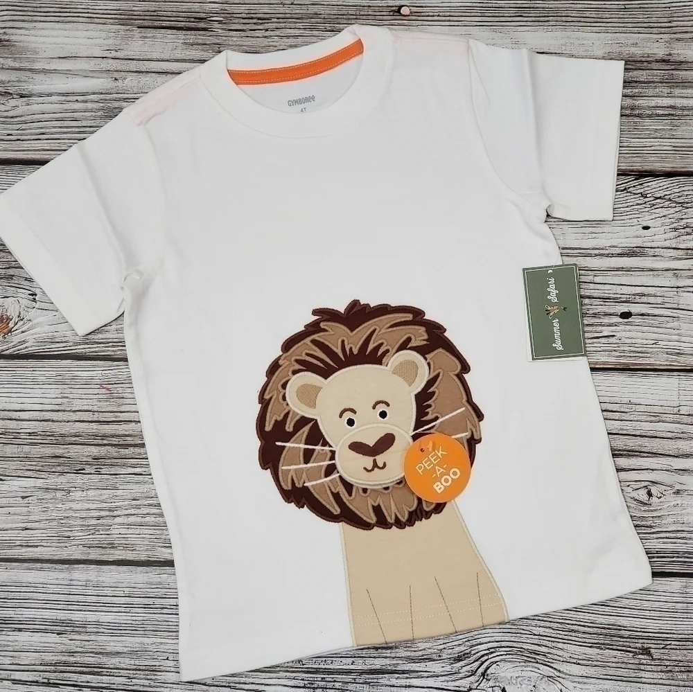 5T NWT Gymboree Lion Applique T-Shirt Safari Jungle Summer Safari Collection
